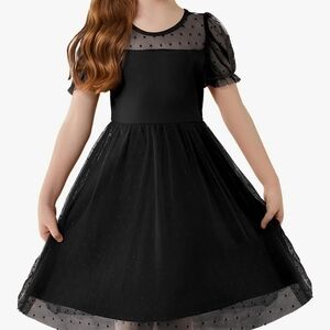 Elegant Black Polka Dot Dress